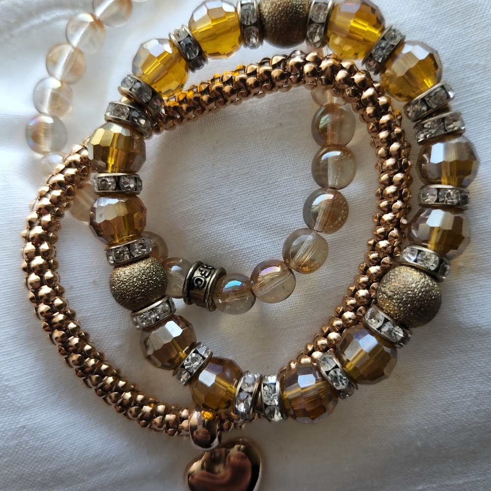 THREE Bracelets stretch